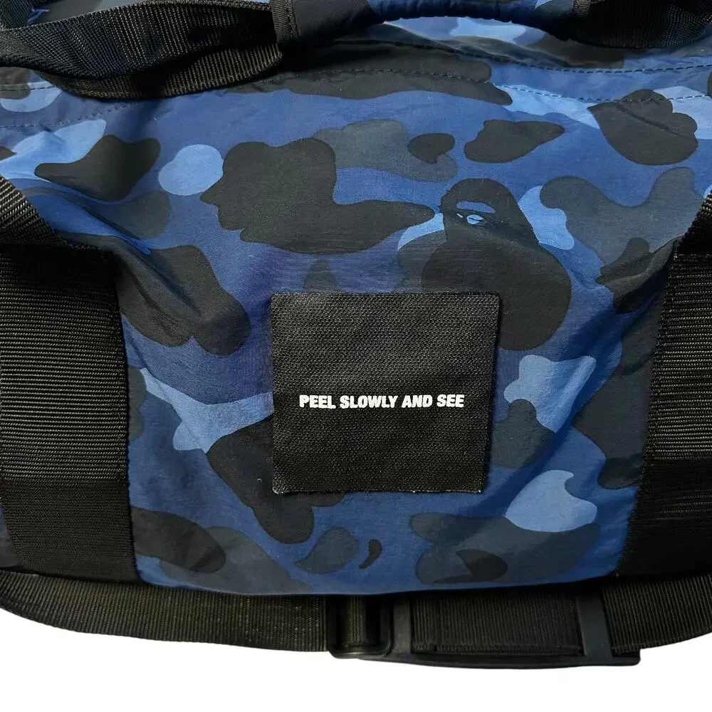 Bape Blue Camo Medium Carry On Duffle Bag